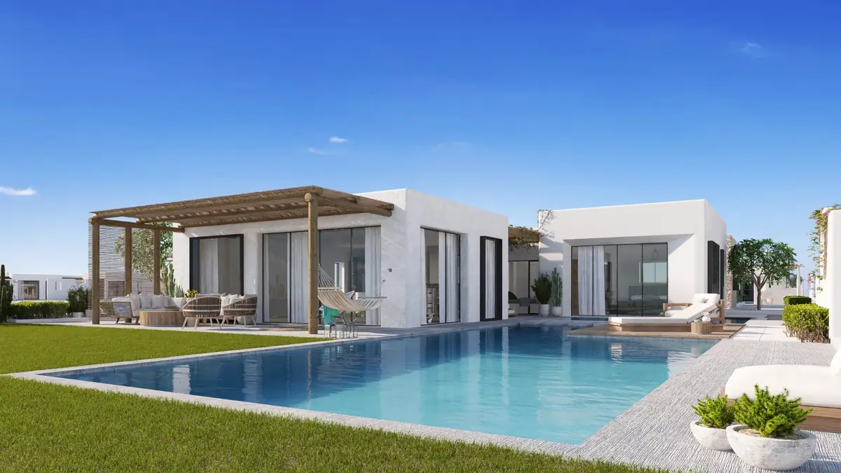 Masyaf Ras Al-Hekma – Eingeschossige Villa mit Pergolaterrasse, Privatpool und Rasenfläche